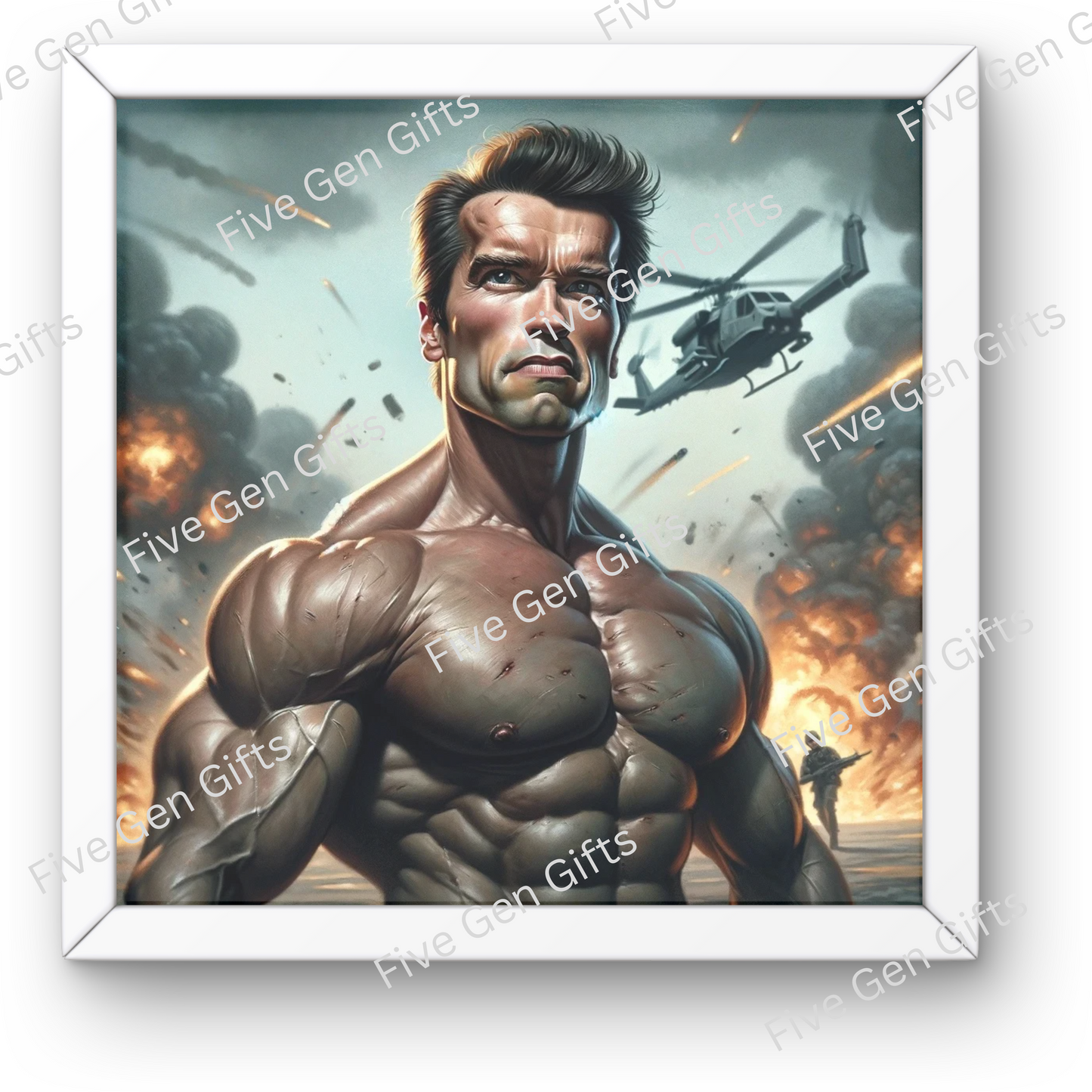 Arnold Schwarzenegger Caricature Print