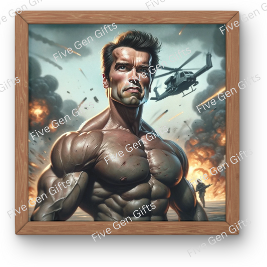 Arnold Schwarzenegger Caricature Print