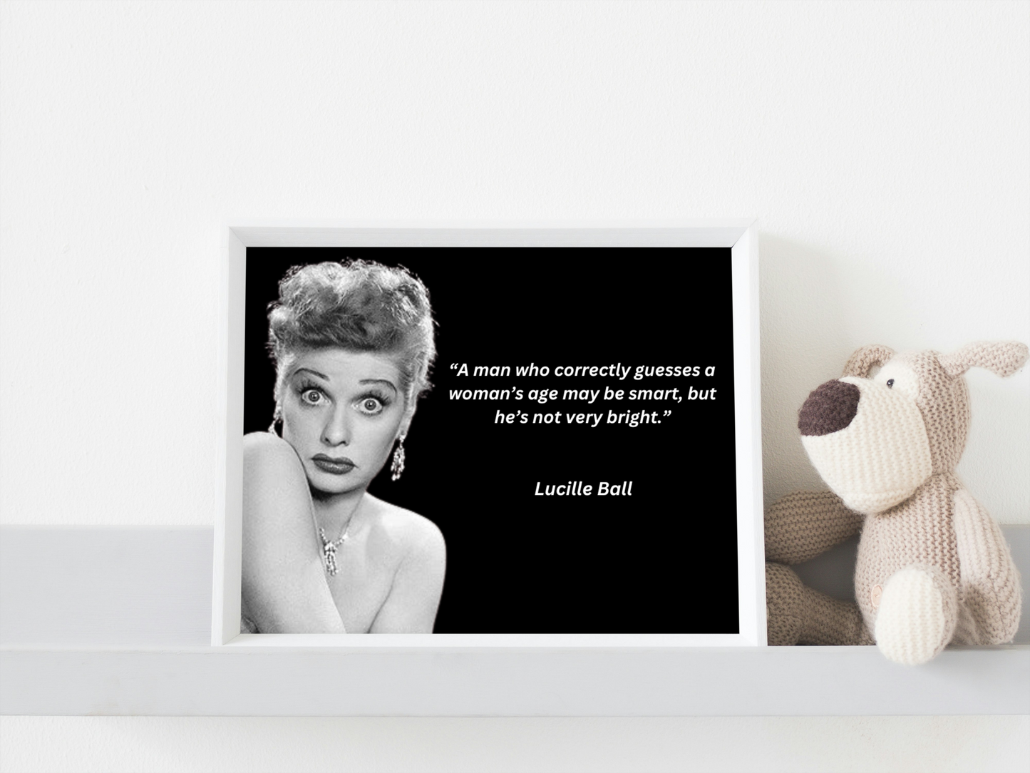 image featuring Lucille Ball funny wall art for the  perfect gift 