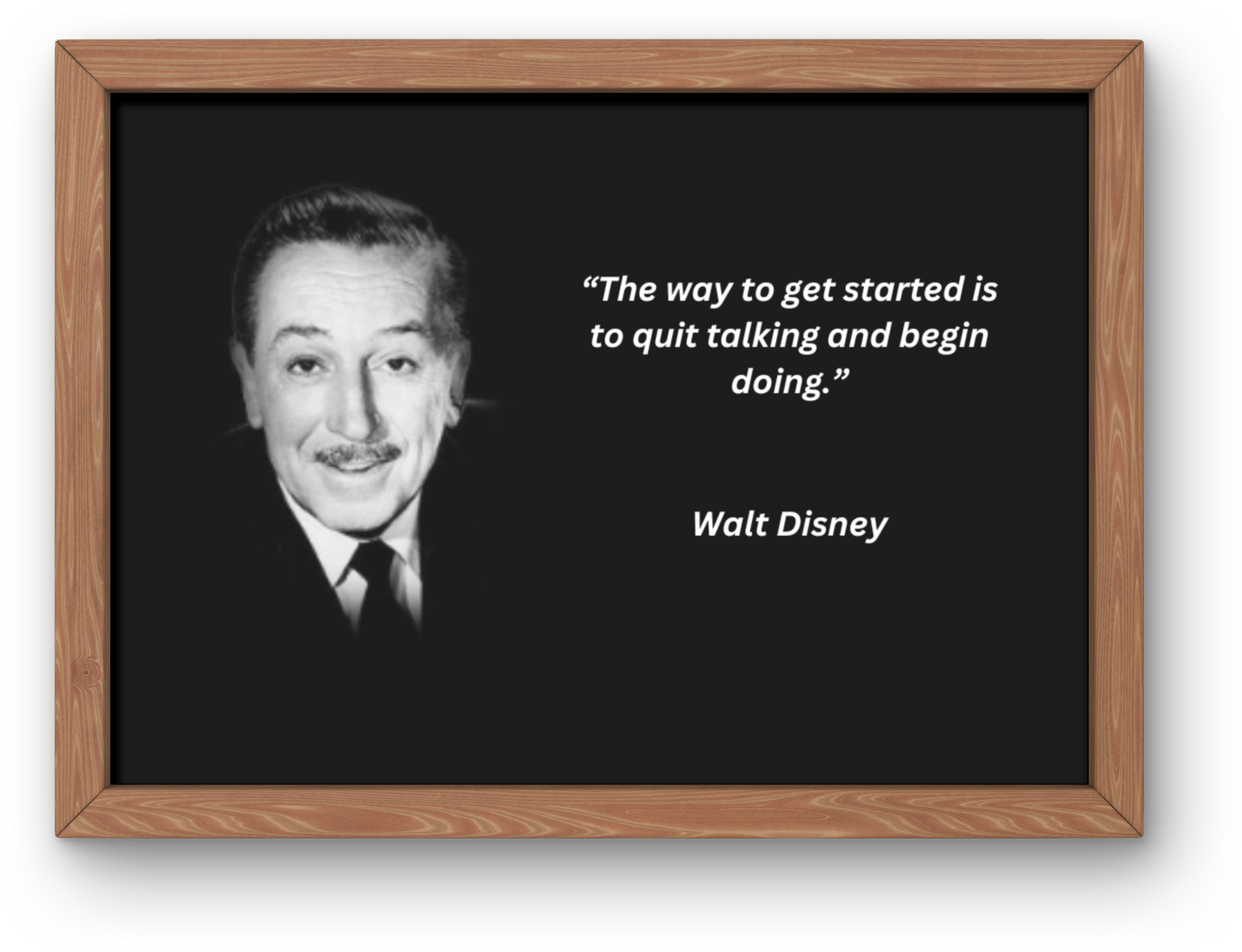 Walt Disney "Begin Doing" Motivational Print