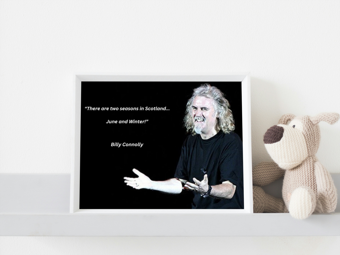 wall art image of Billy Connolly with hilarious observational comedy