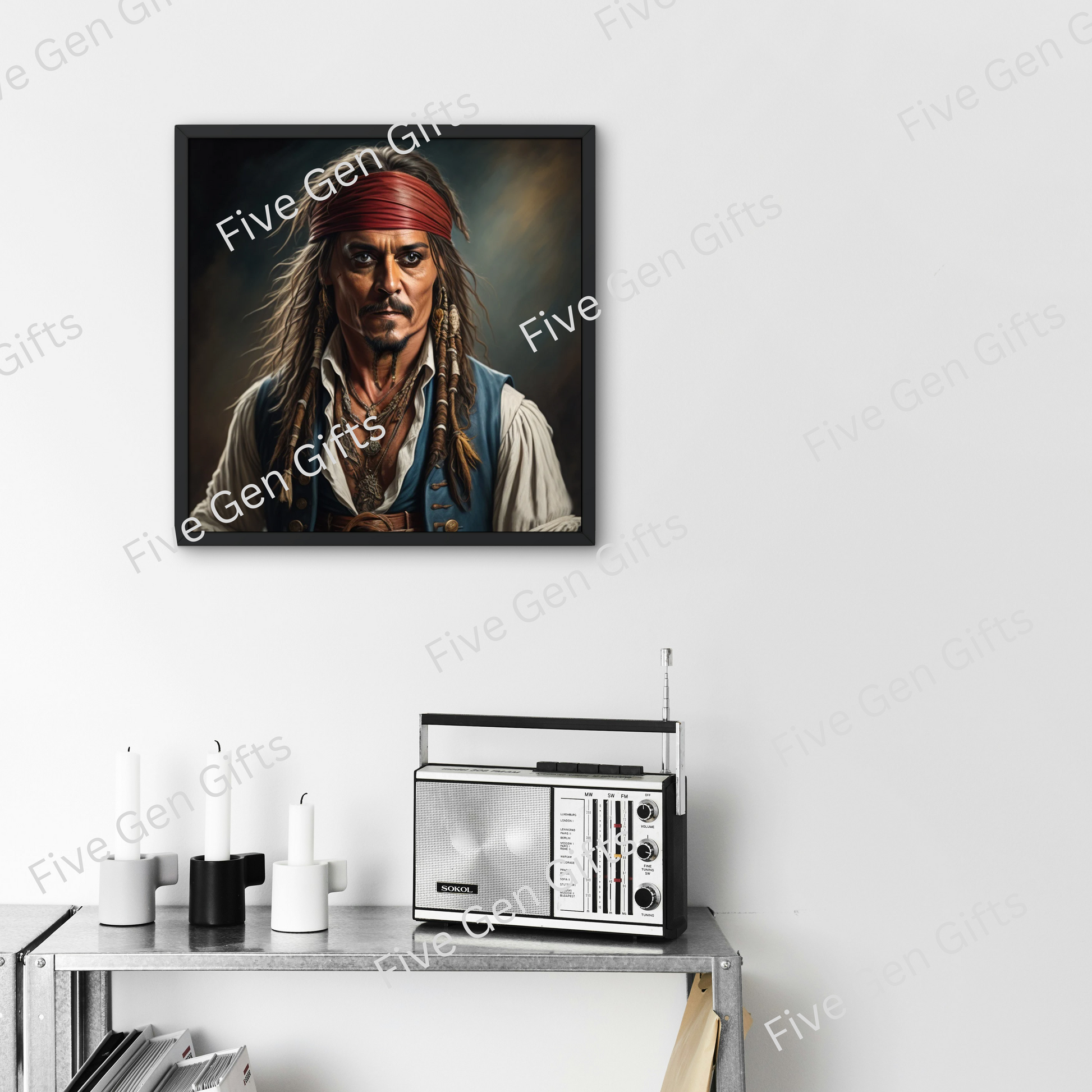 Digital caricature of Hollywood star Johnny Depp depicted as the iconic Jack Sparrow character