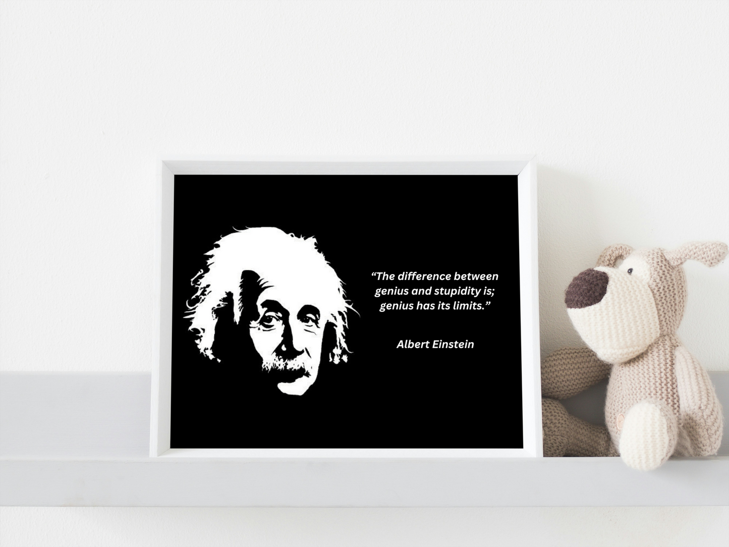 Albert Einstein "Genius" Motivational Print