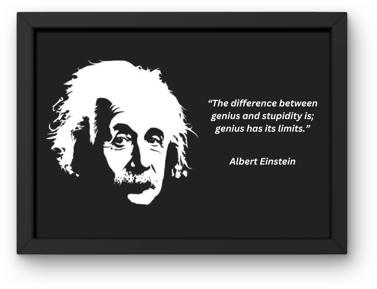 Albert Einstein "Genius" Motivational Print