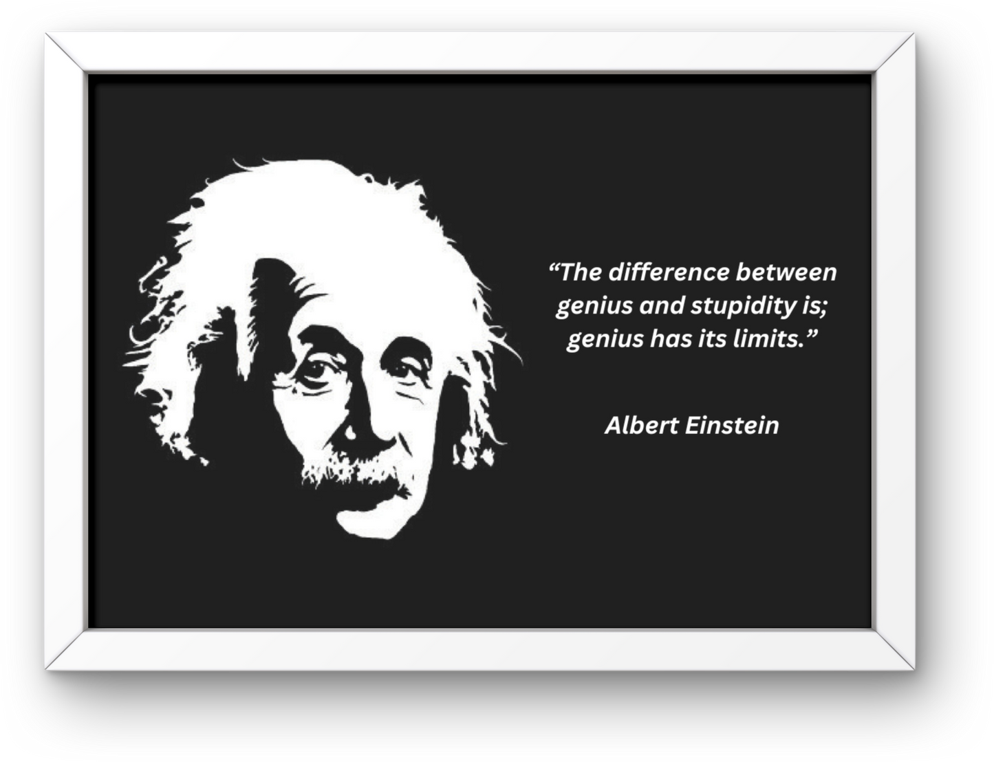 Albert Einstein "Genius" Motivational Print