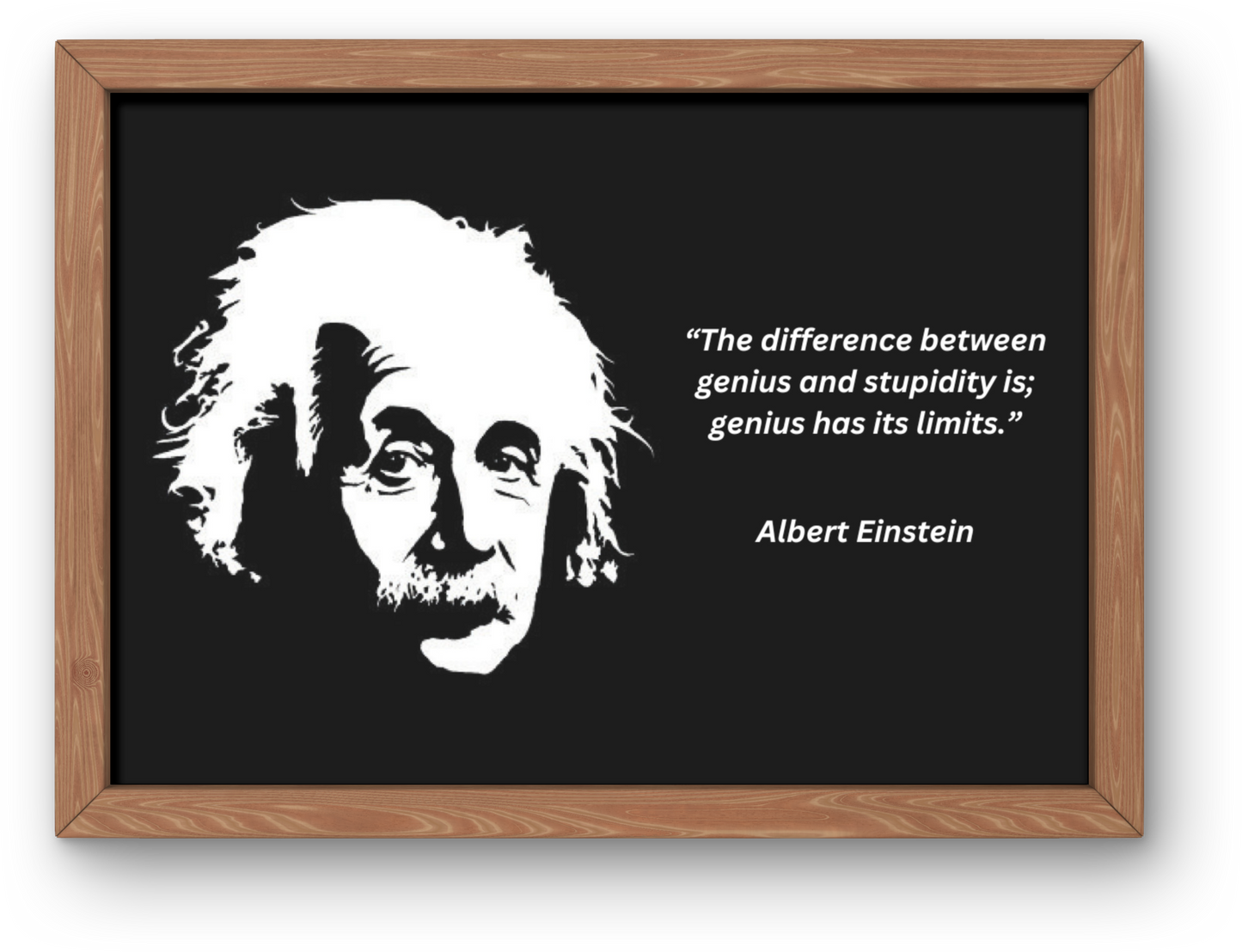 Albert Einstein "Genius" Motivational Print