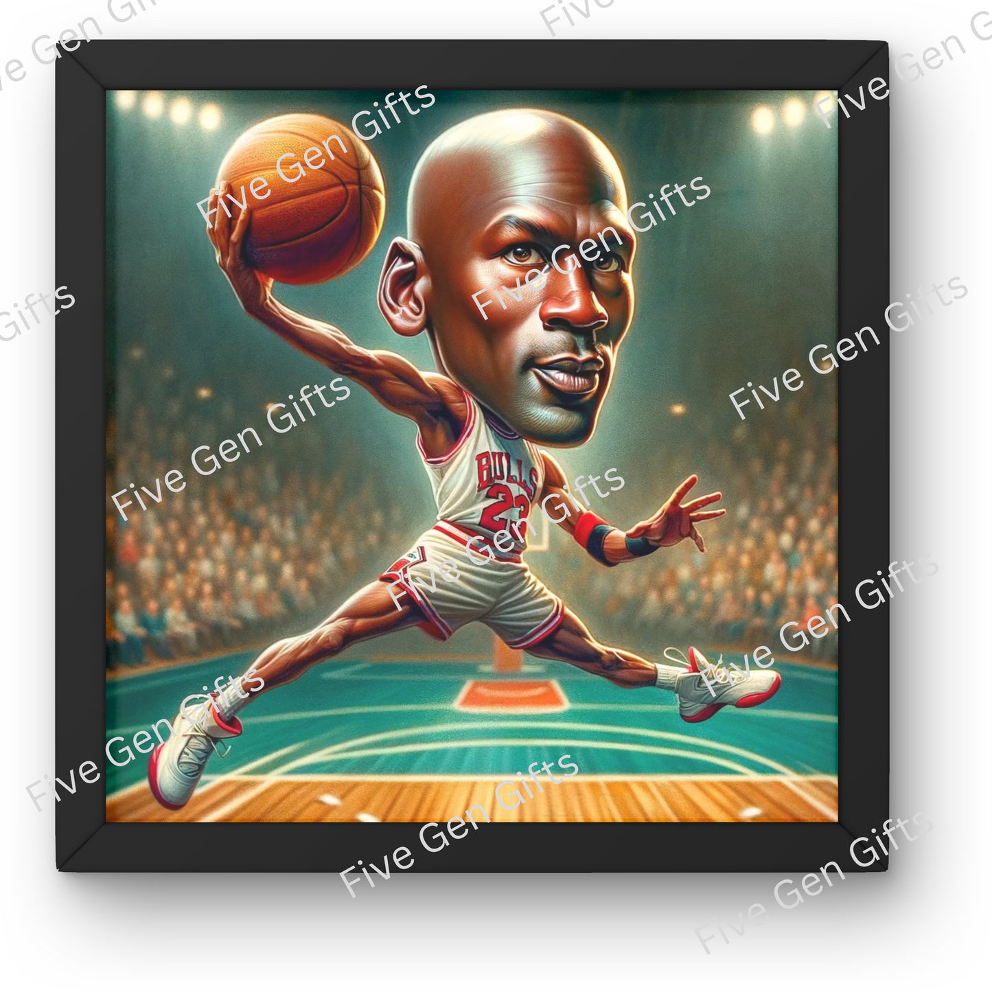 Michael Jordan Caricature Print