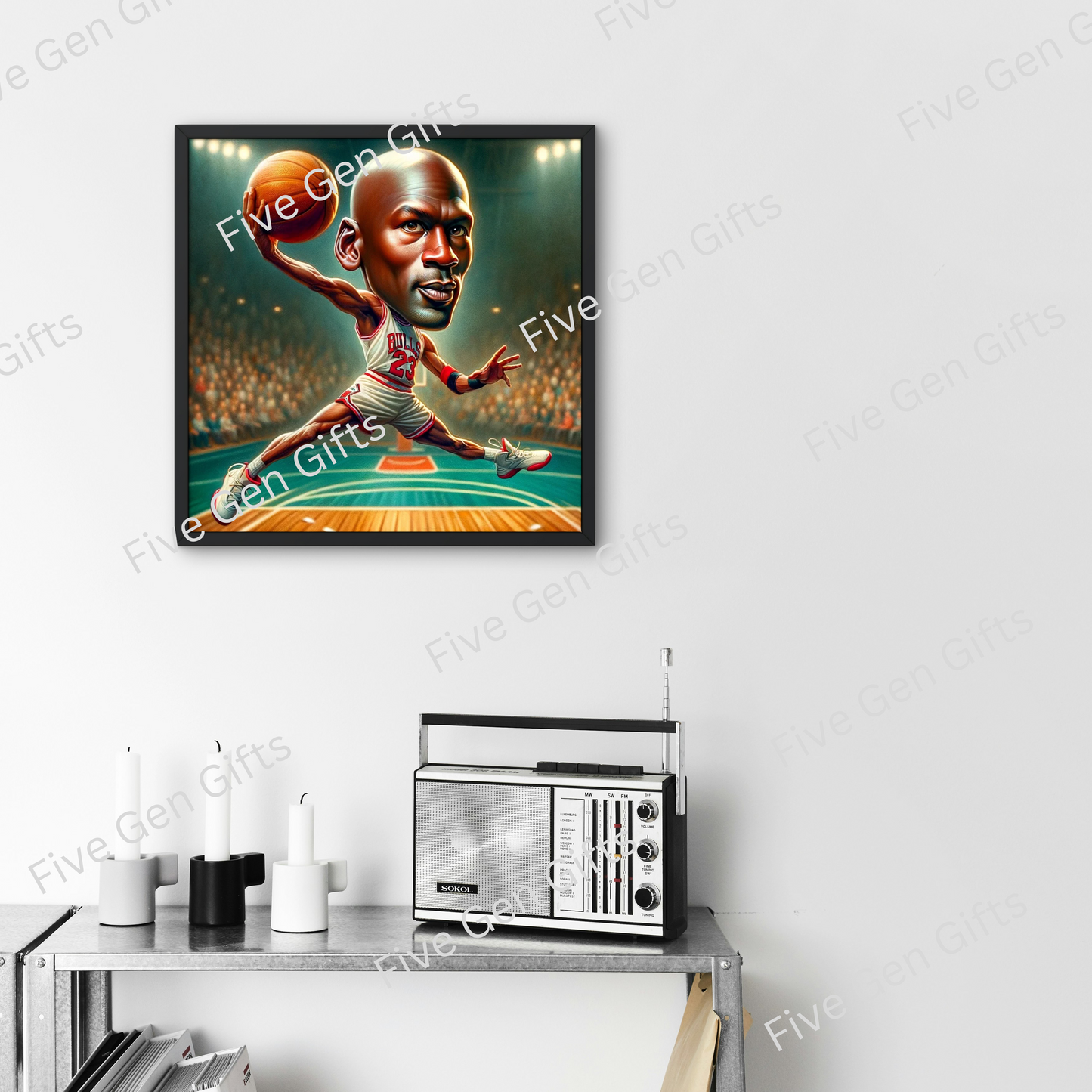 Michael Jordan Caricature Print