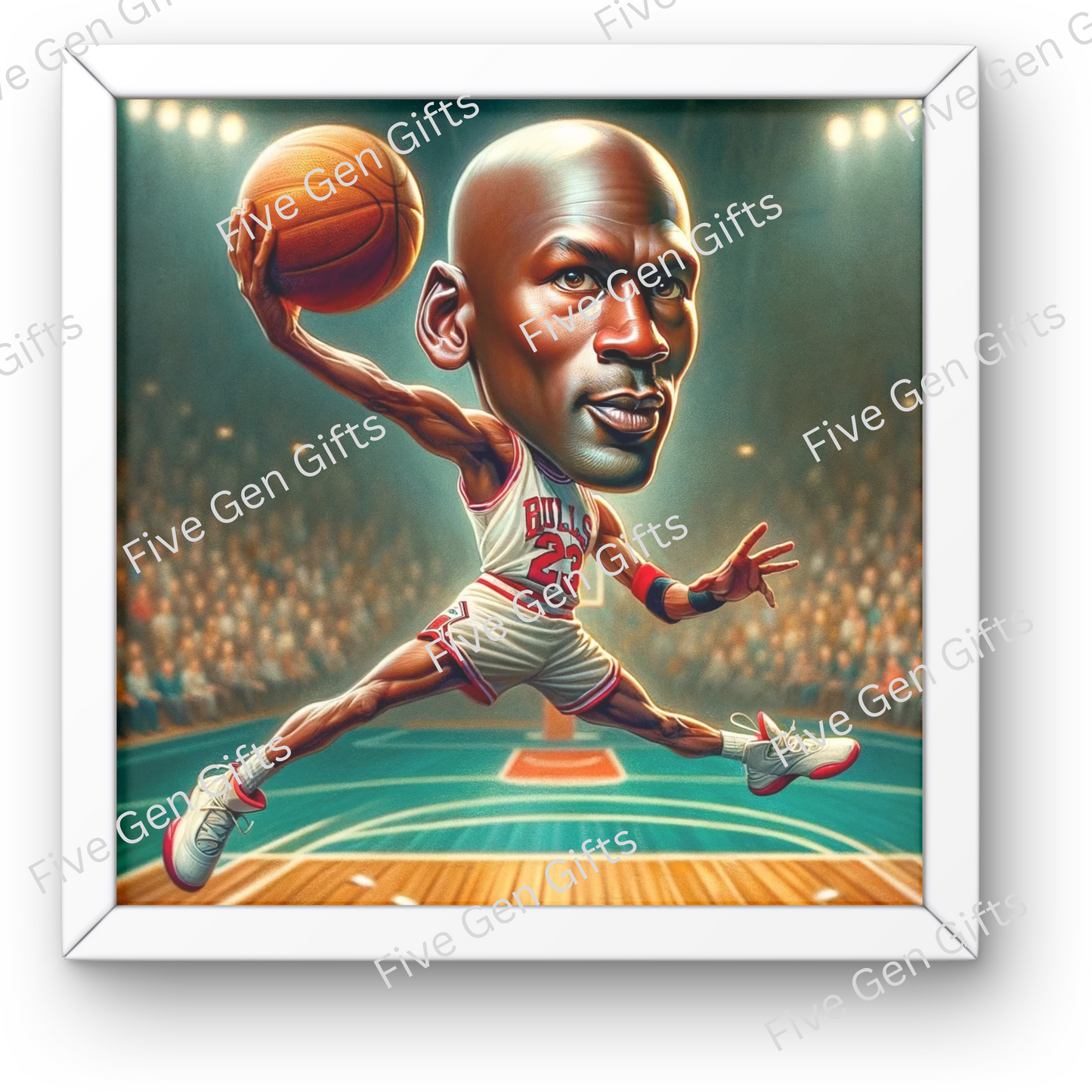 Michael Jordan Caricature Print