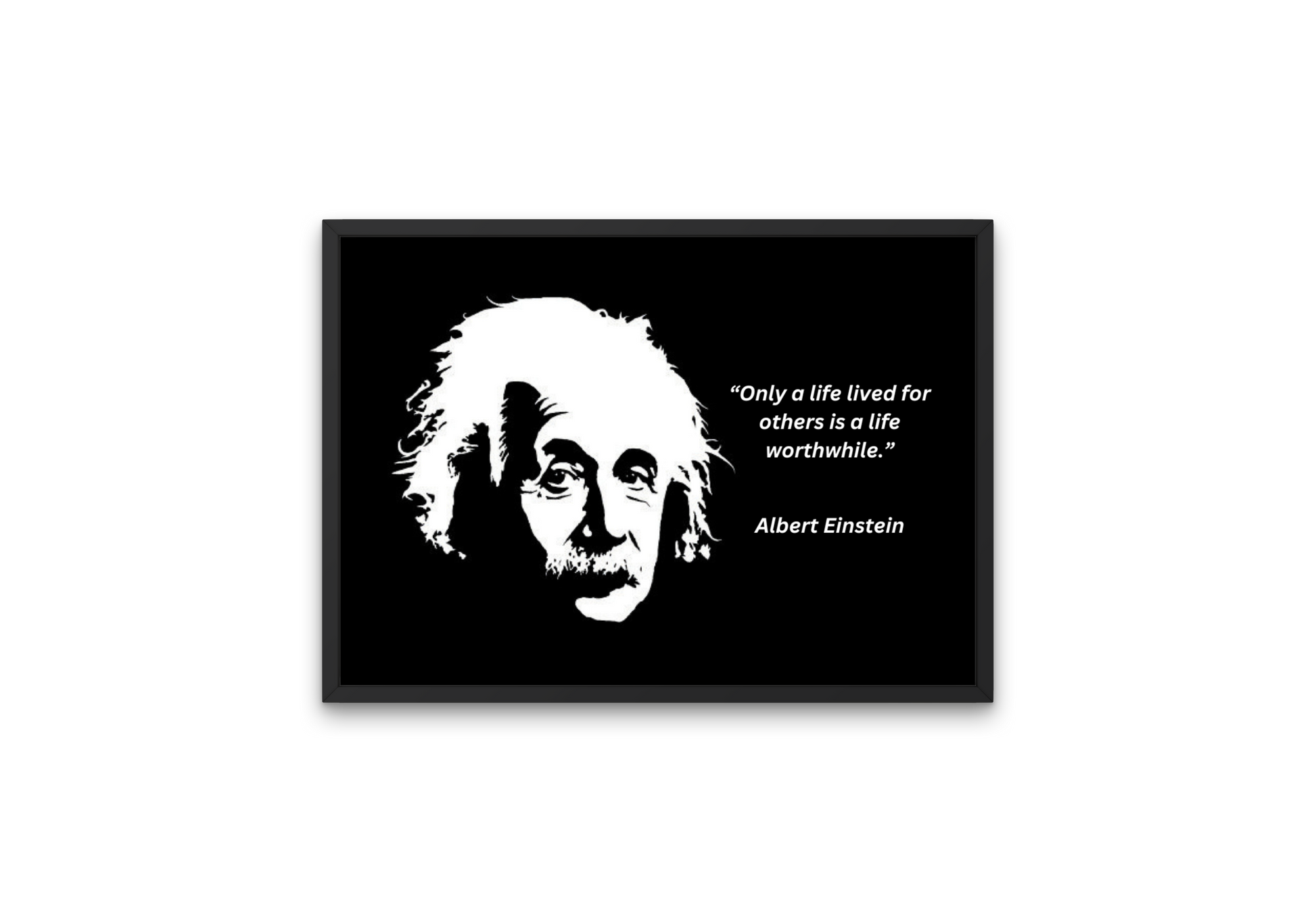 Iconic Albert Einstein image with quote