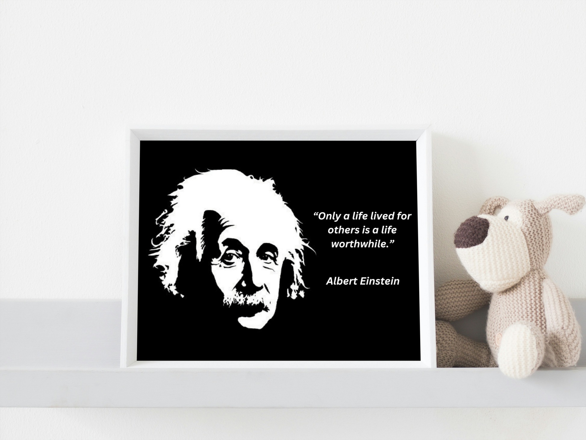 Iconic Albert Einstein image with quote