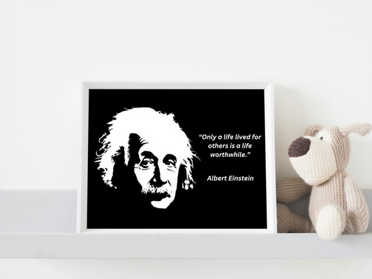 Iconic Albert Einstein image with quote