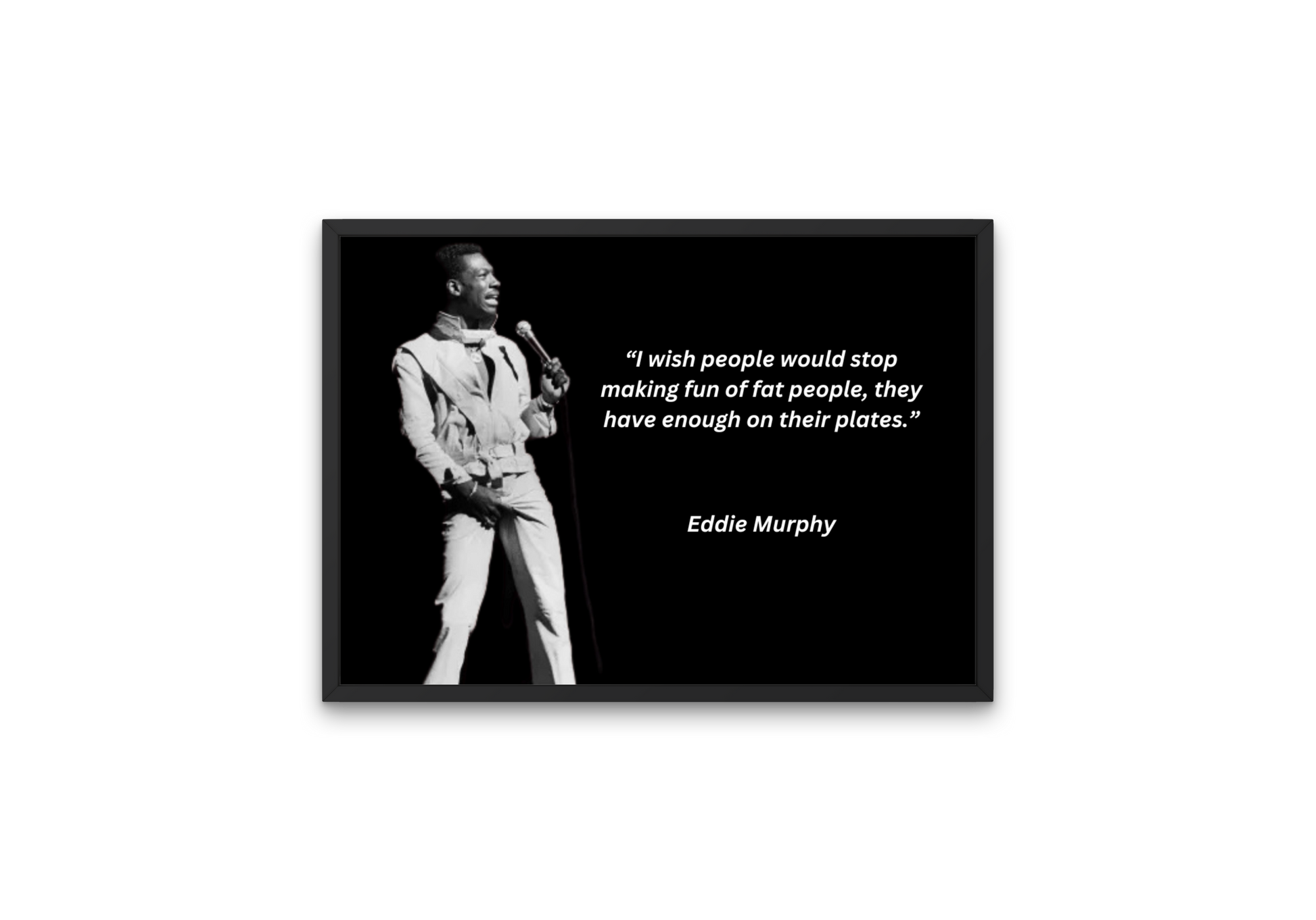 High-quality image of Eddie Murphy featuring a hilarious quote, available for immediate download.