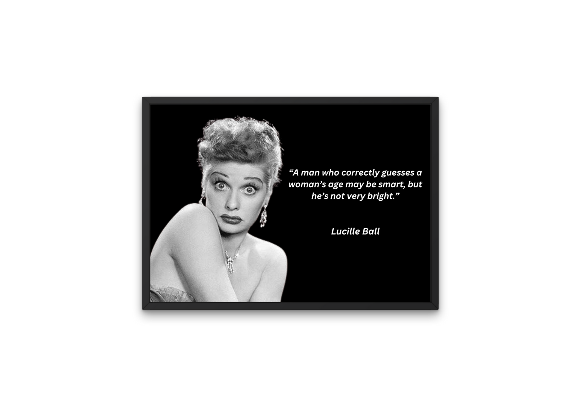 image featuring Lucille Ball funny wall art for the perfect gift