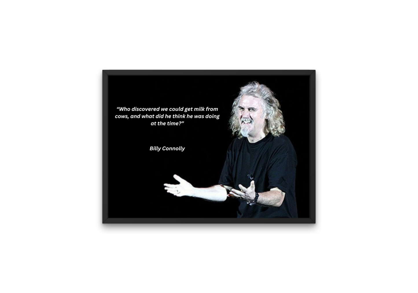 image of iconic comedian Billy Connolly for humorous wall art