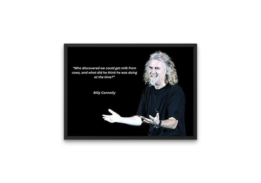 image of iconic comedian Billy Connolly for humorous wall art