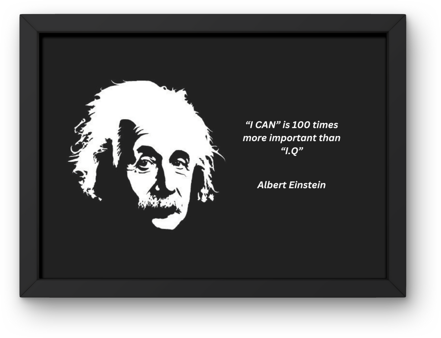 Albert Einstein "IQ" Motivational Print