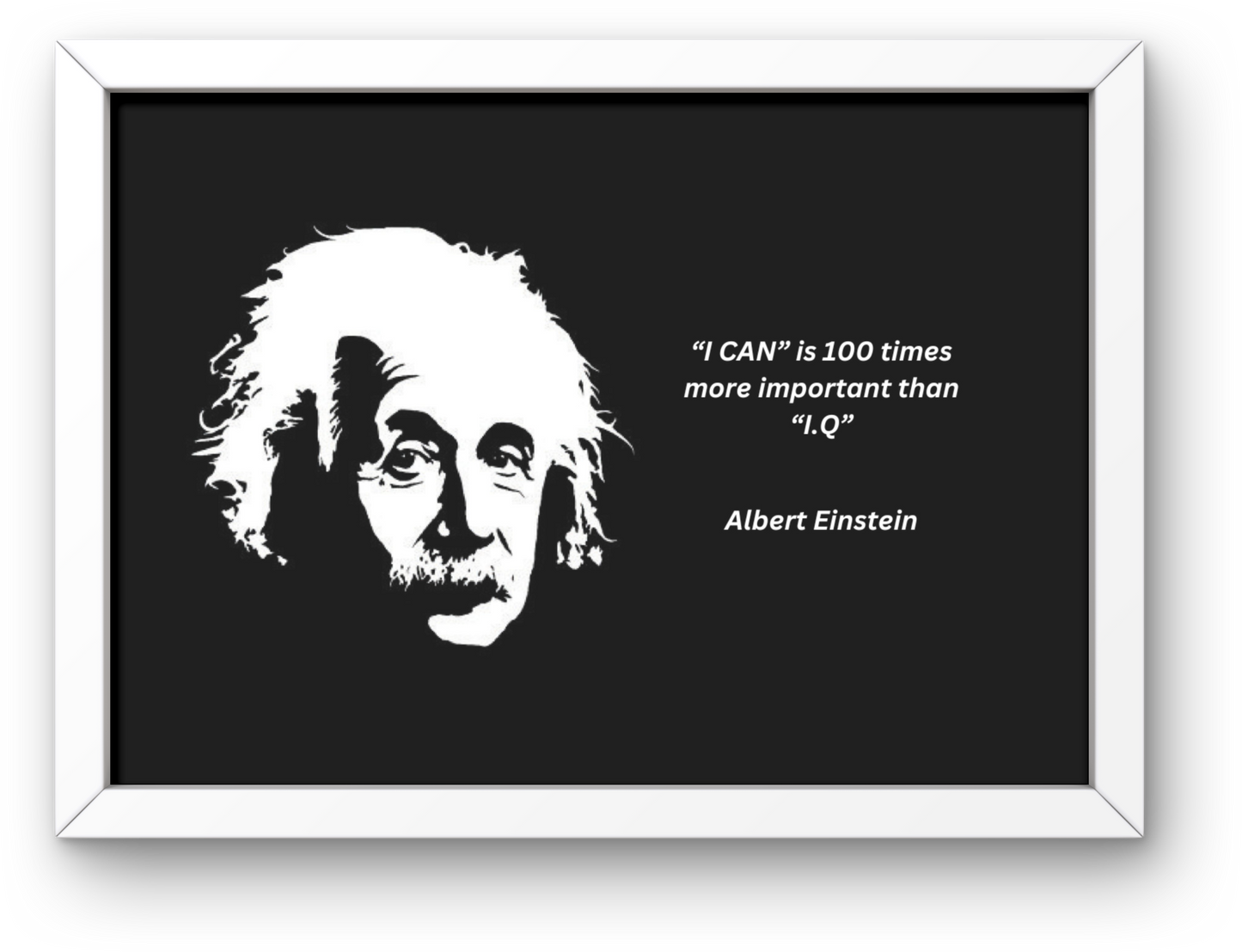 Albert Einstein "IQ" Motivational Print