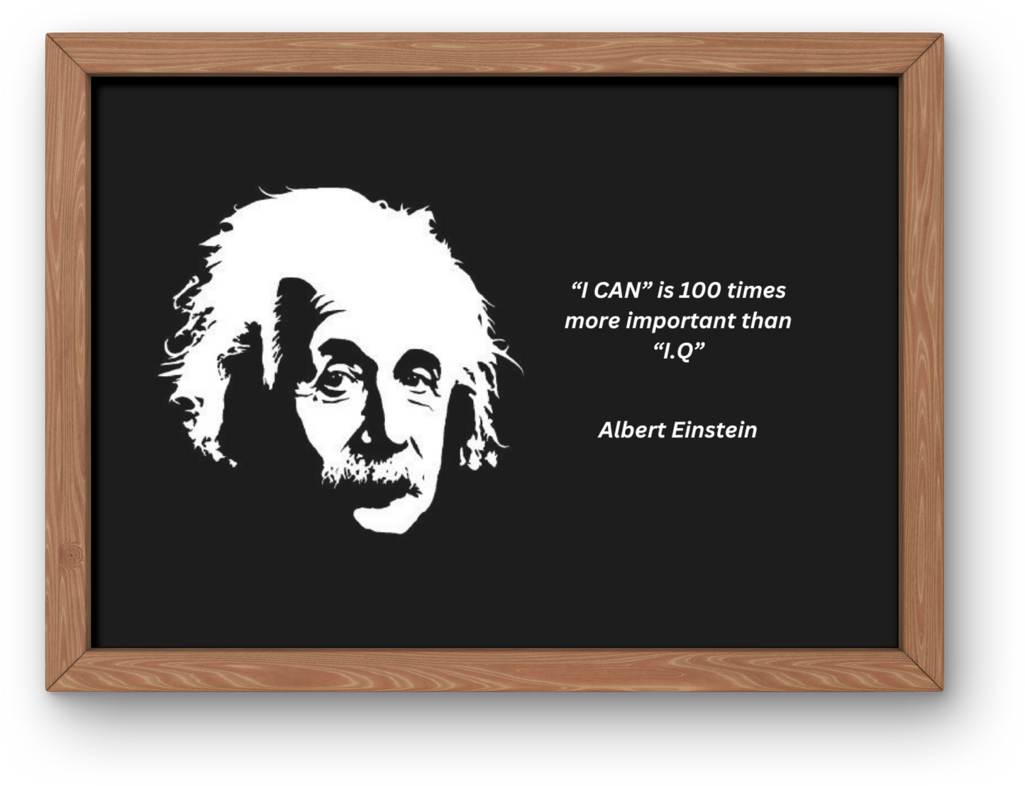 Albert Einstein "IQ" Motivational Print