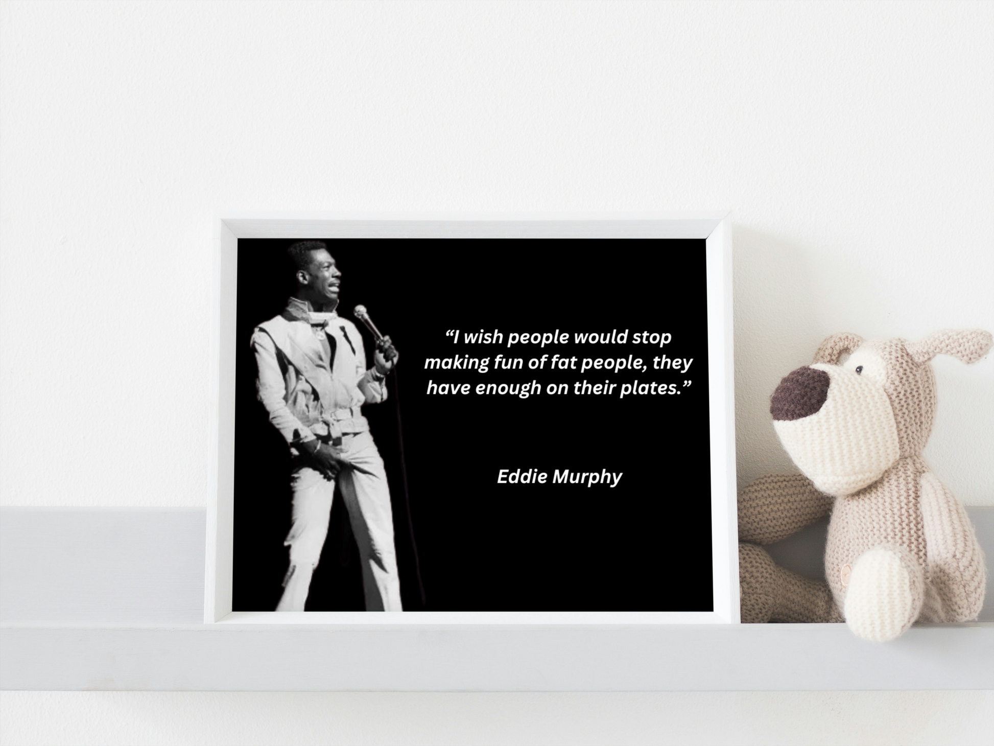 High-quality image of Eddie Murphy featuring a hilarious quote, available for immediate download.