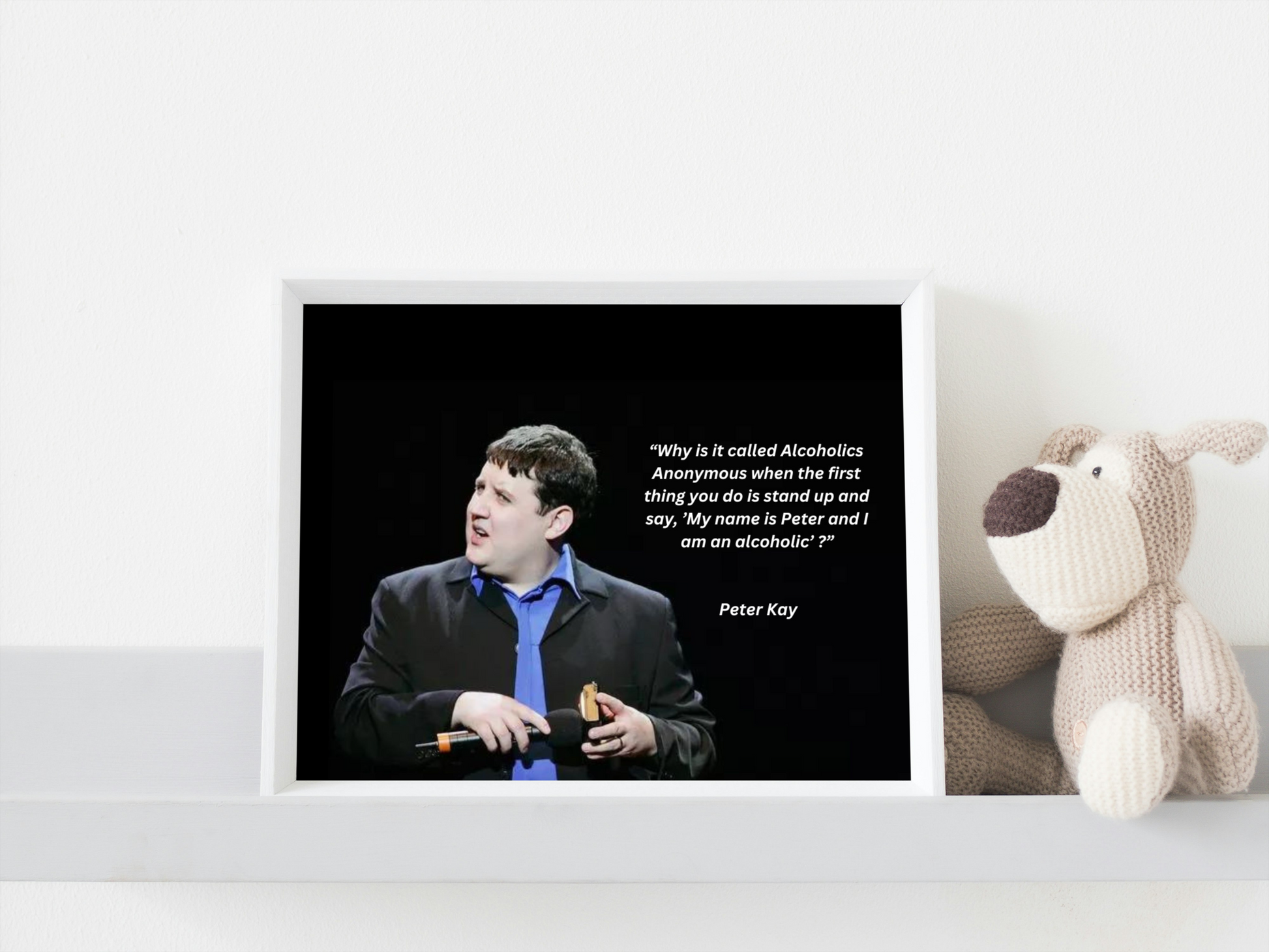 Image featuring Peter Kay and one of his famous one-line jokes