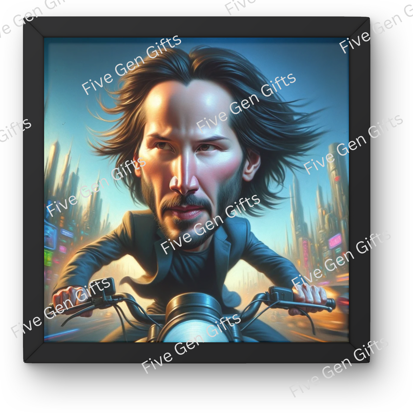 Keanu Reeves Caricature Print