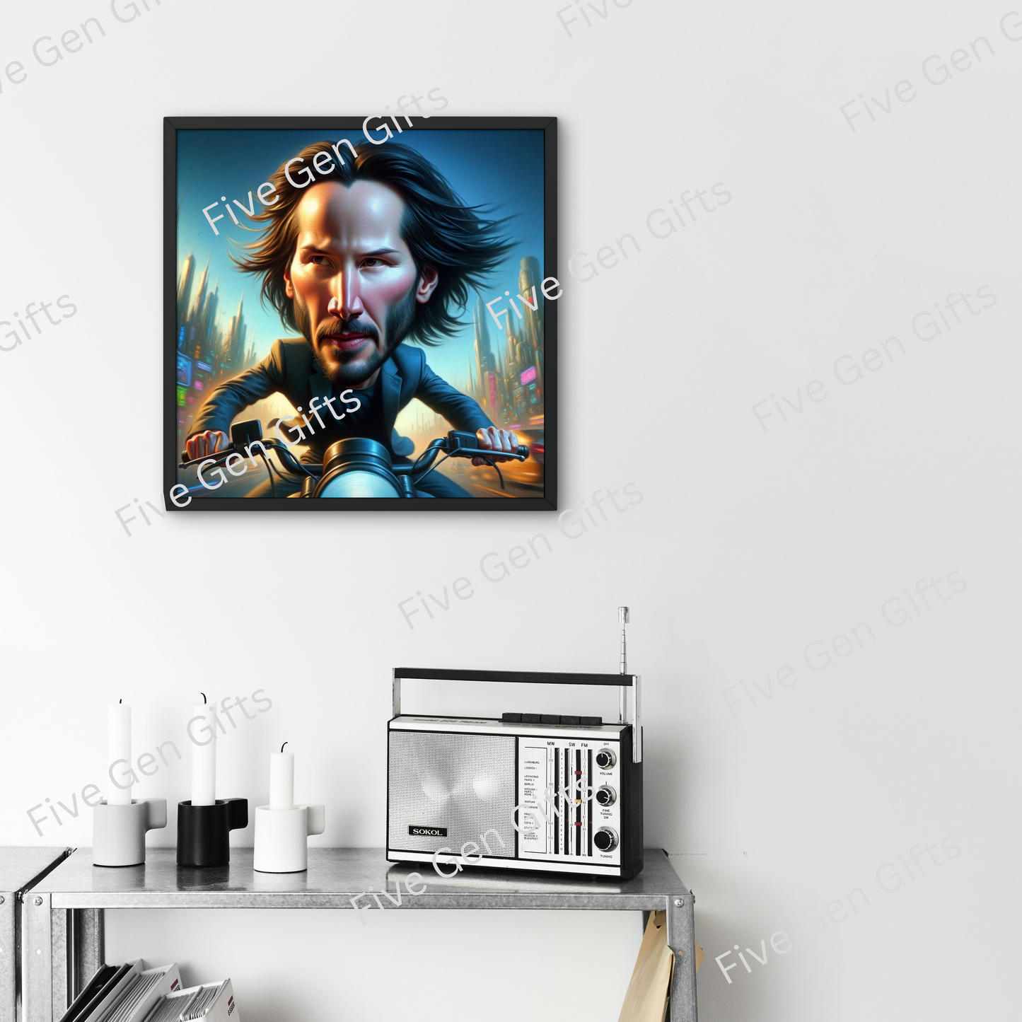 Keanu Reeves Caricature Print