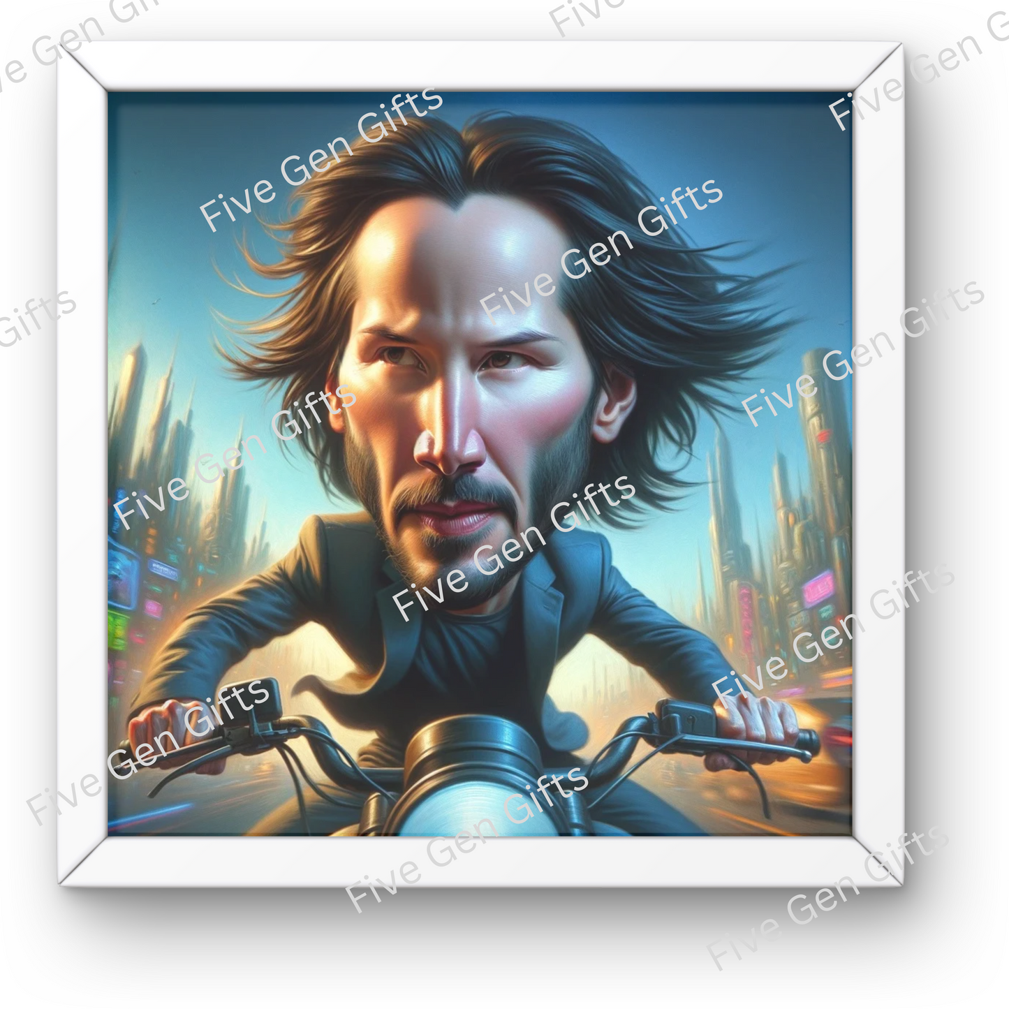 Keanu Reeves Caricature Print