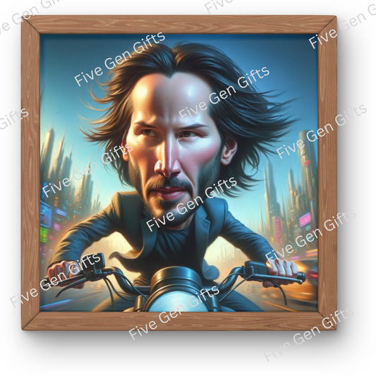 Keanu Reeves Caricature Print