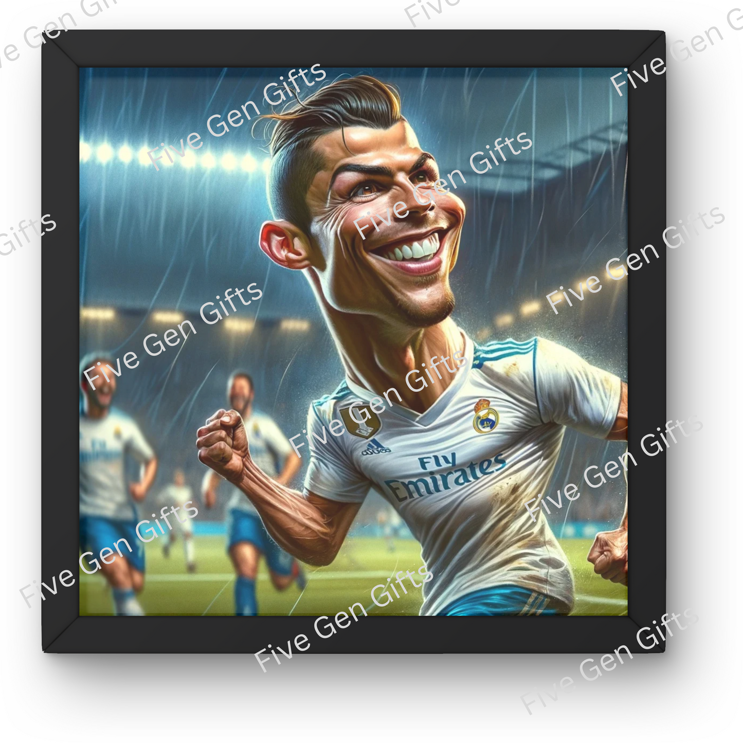 Cristiano Ronaldo celebrating scoring caricature. perect gift for football fans