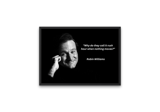 Image of Robin Williams and one of his famous funny quotes