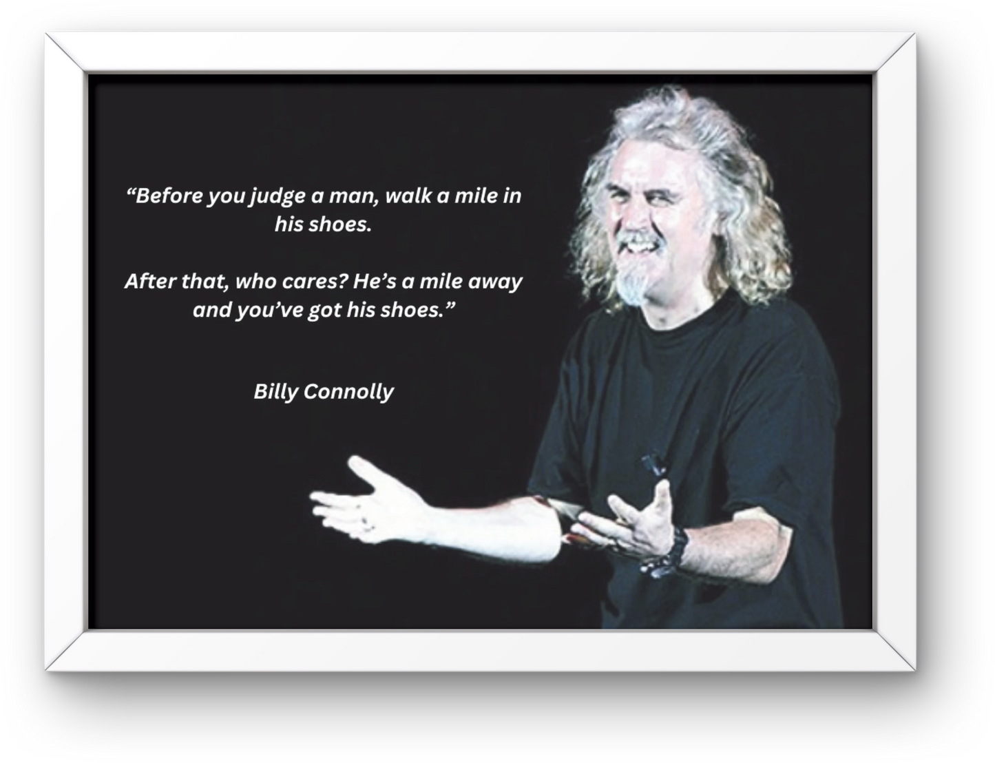 Billy Connolly "Shoes" Joke Print