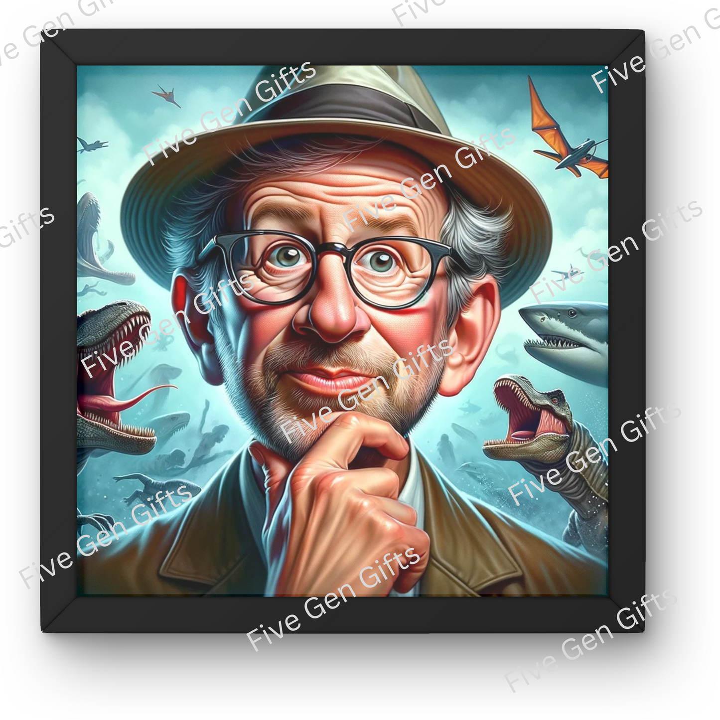 Steven Spielberg Caricature Print