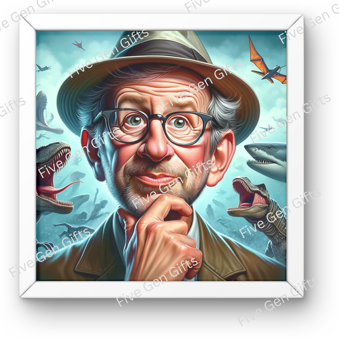 Steven Spielberg Caricature Print