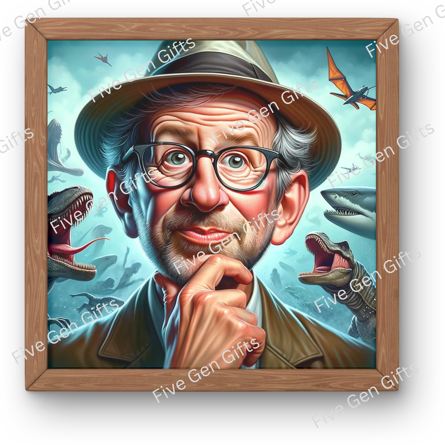 Steven Spielberg Caricature Print