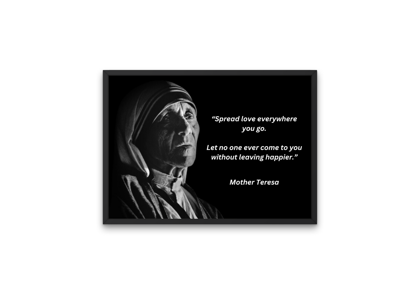 Image of Mother Theresa with motivational quote - the perfect inspirational gift