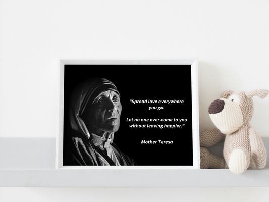 Image of Mother Theresa with motivational quote - the perfect inspirational gift