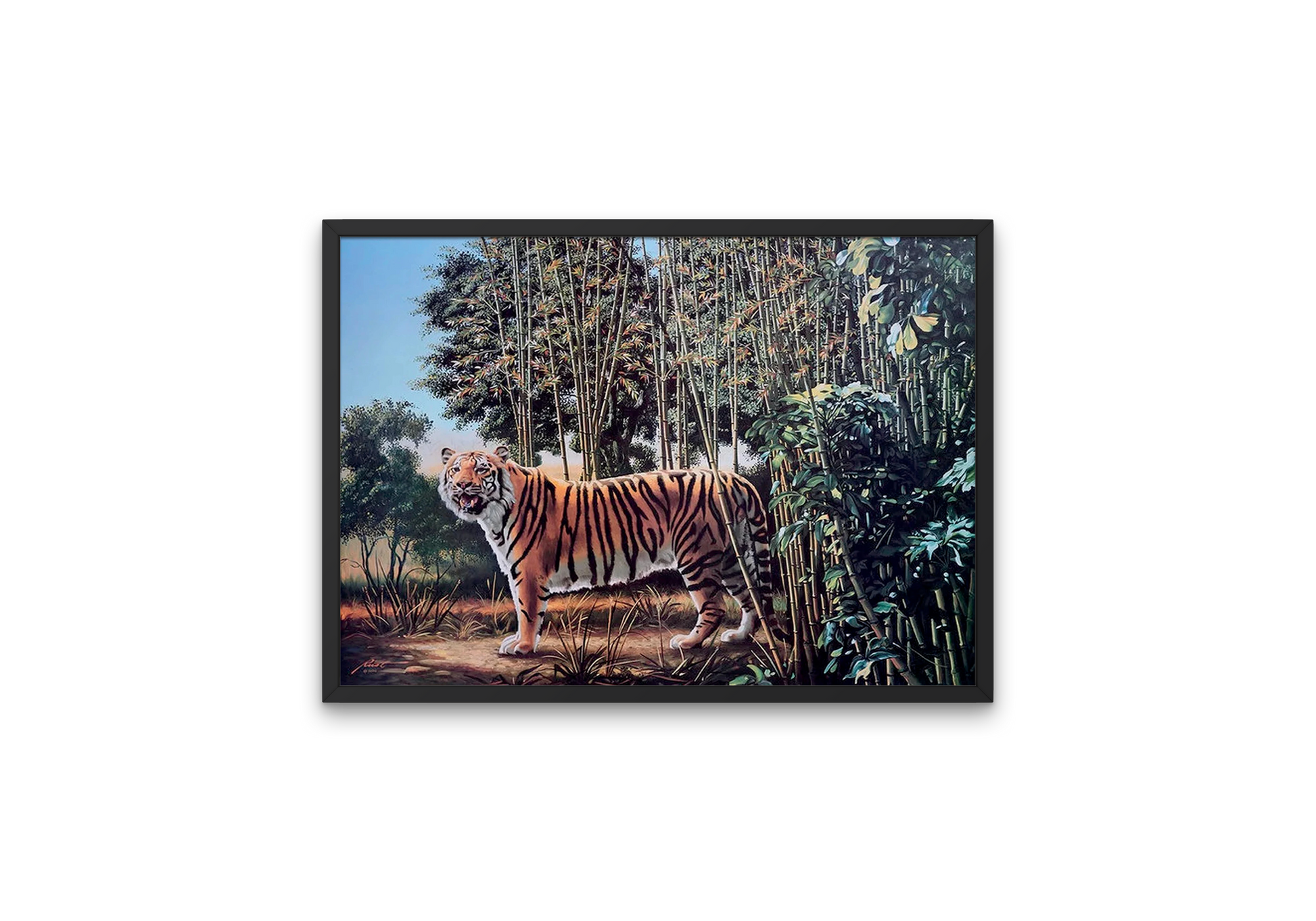 Image of tiger illusion, can you find the hidden tiger?