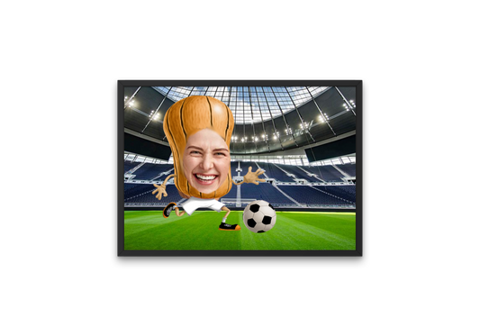 Customisable image depicting football nut in Spurs strip - the perfect gift for Spurs fans 